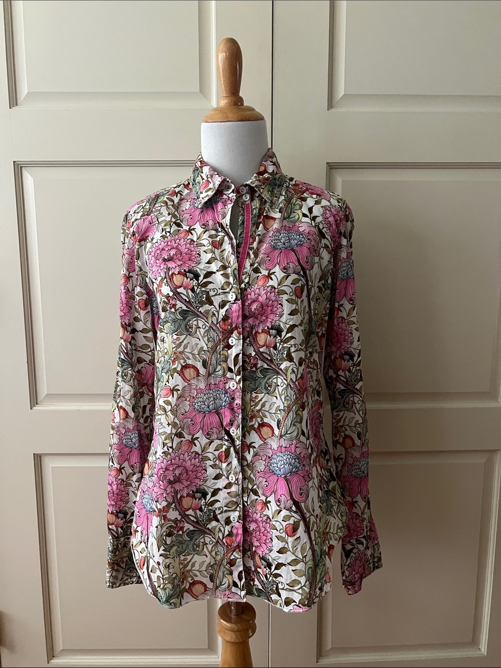 CINO button down boyfriend blouse - floral - boho XS